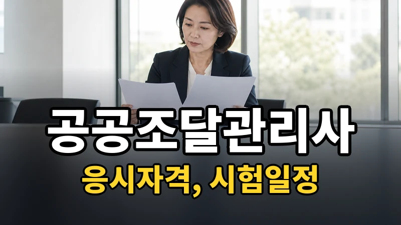 공공조달관리사 시험일정 2026