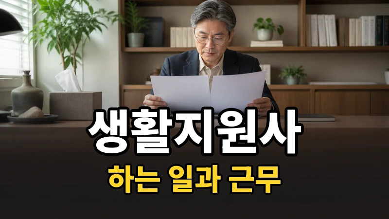 생활지원사는 무슨 일을 하나요?