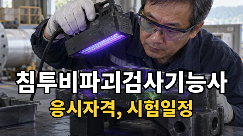 침투비파괴검사기능사 시험일정 2026
