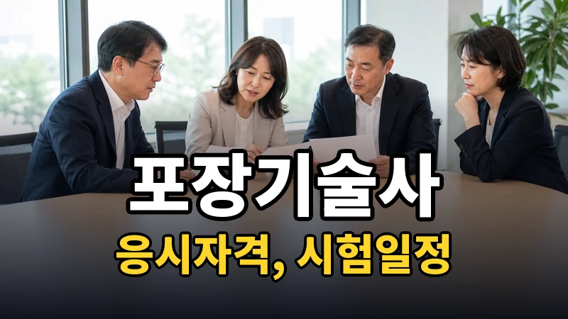 포장기술사 시험일정 2026