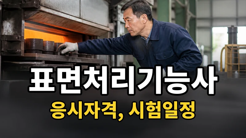 표면처리기능사 시험일정 2026