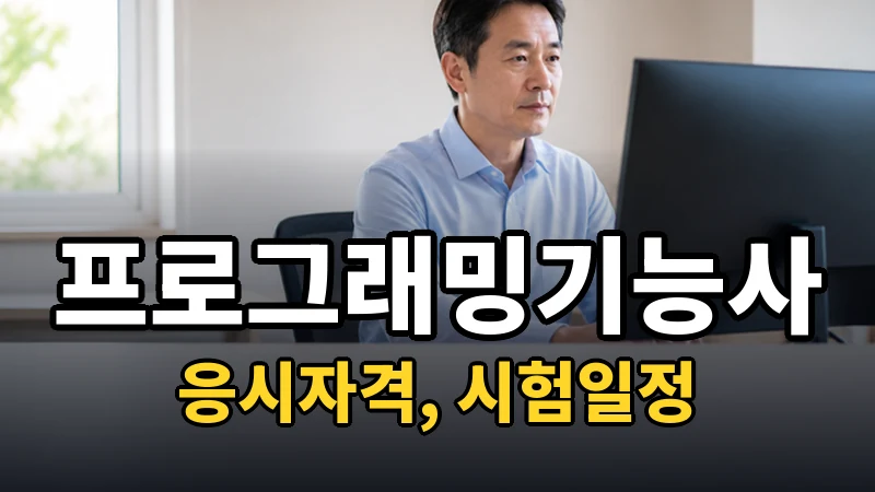 프로그래밍기능사 시험일정 2026